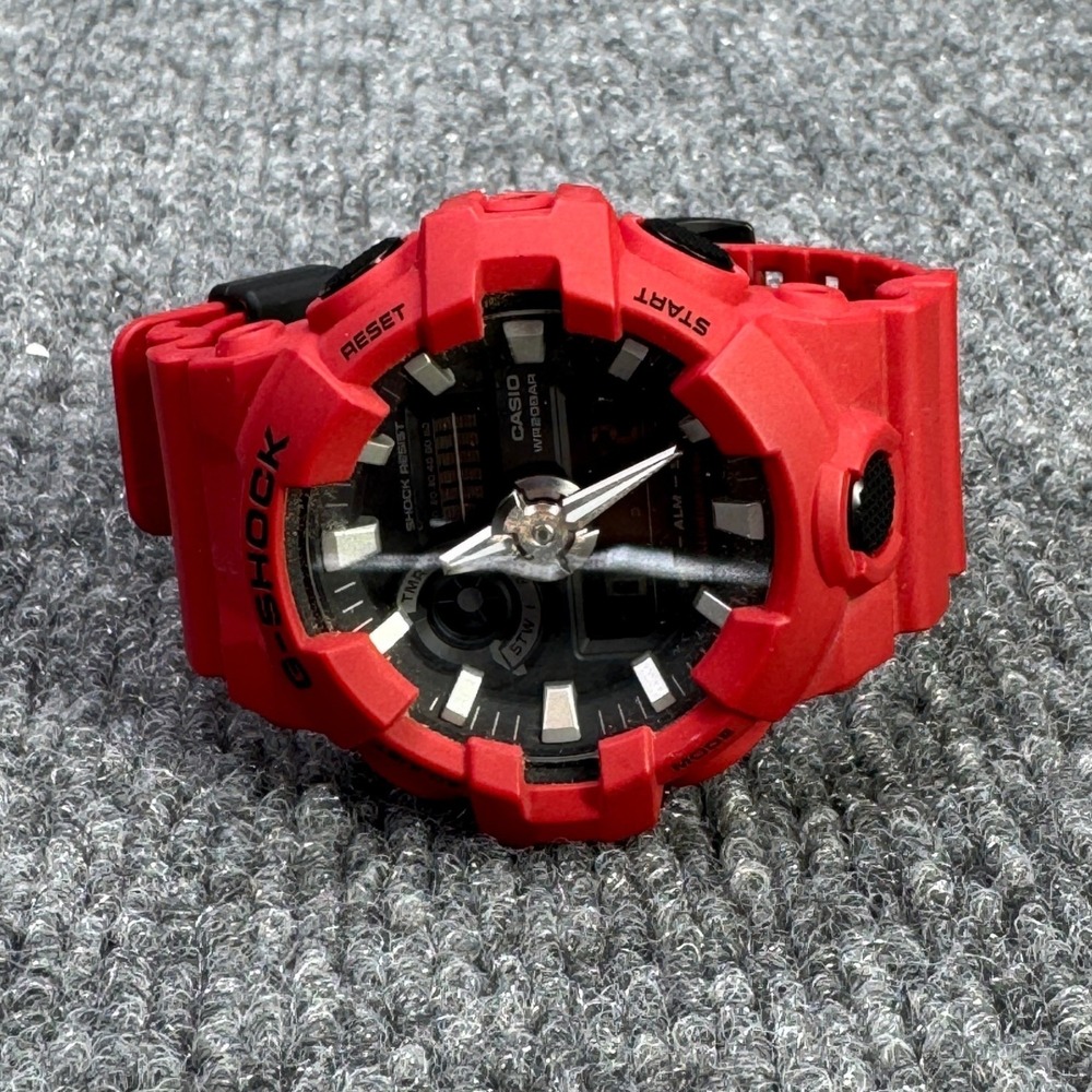 Casio G Shock Watch Mens OS Red Black Shock Resistant GA-700